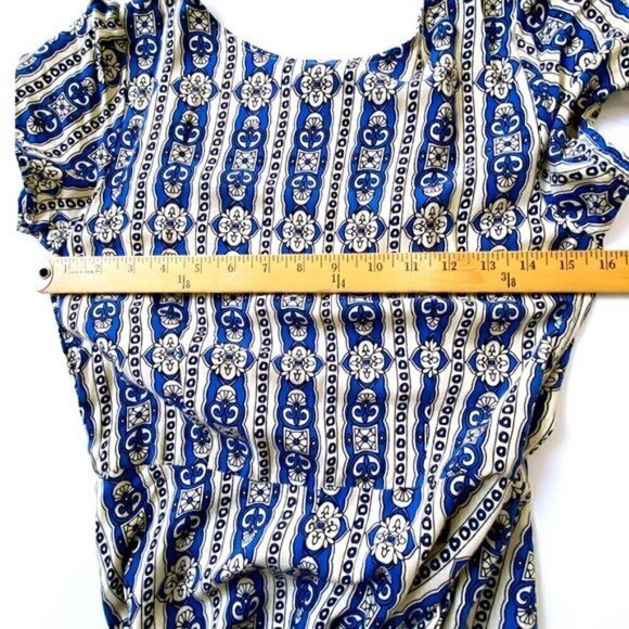 Cleobella Almudena Printed Wrap Dress Azure, Size XS - Picture 13 of 14